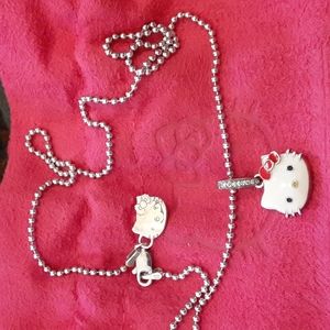 Hello Kitty Kimora Lee Simmons pendant with sterling silver chain.